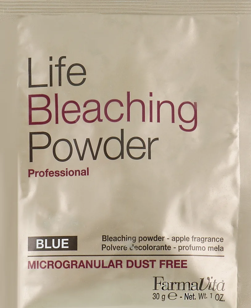 Farmavita Life Bleaching Powder Blue порошок осветляющий для волос обесцвечивающий голубой профессиональный для блондирования 500 г