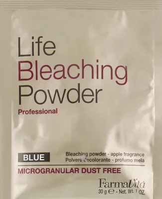 Farmavita Life Bleaching Powder Blue порошок осветляющий для волос обесцвечивающий голубой профессиональный для блондирования 500 г