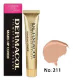 Dermacol Make-Up Cover тональный крем плотного покрытия маскирующая тональная основа для лица консилер контуринг 30 г, оттенок 211 — фото 1
