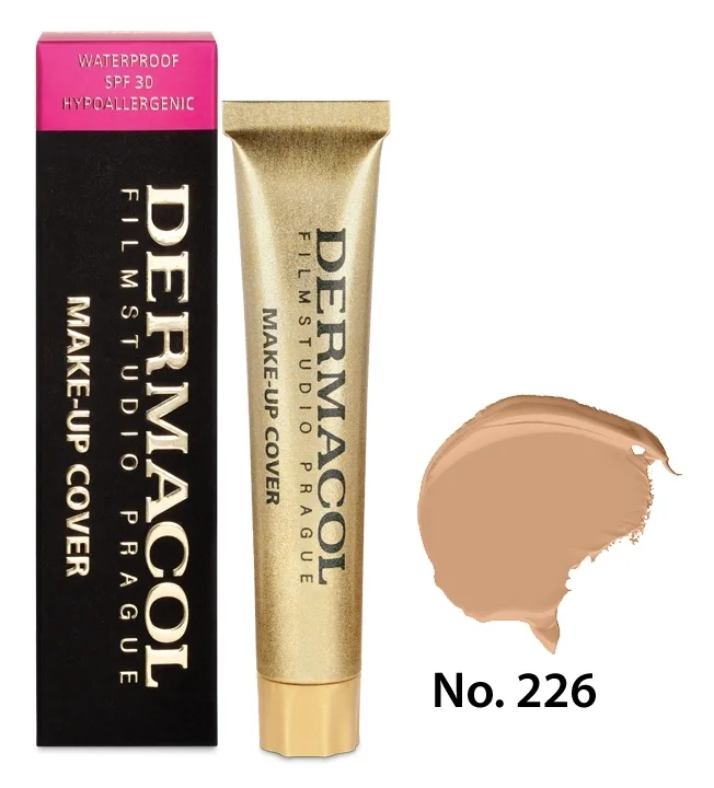 Dermacol Make-Up Cover тональный крем плотного покрытия маскирующая тональная основа для лица консилер контуринг 30 г, оттенок 226