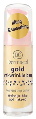Dermacol Base Gold Anti-Wrinkle база под макияж 20 мл, разглаживающий праймер для лица с помпой