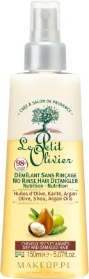 Кондиционер-спрей для волос Le Petit Olivier Karite Argan Demelant Soins восстанавливающий, несмываемый, для сухих и повреждённых волос, 150 мл
