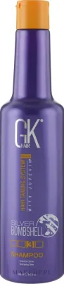 Серебряный шампунь для волос блонд GKhair Silver Shampoo с фиолетовыми пигментами, 280 мл