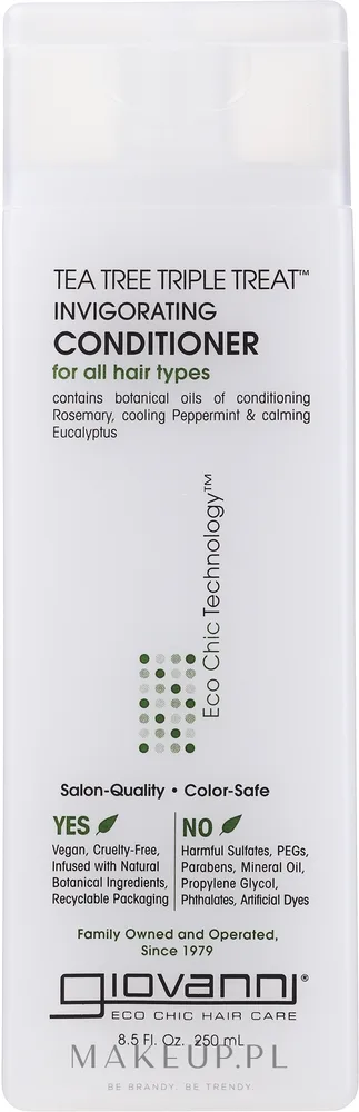 Тонизирующий кондиционер для волос с чайным деревом Giovanni Eco Chic Hair Care Tea Tree Triple Conditioner 60–