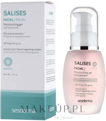 Sesderma Salises гель для лица увлажняющий Moisturizing Gel, с салициловой кислотой и ниацинамидом, матирующий, 50 мл