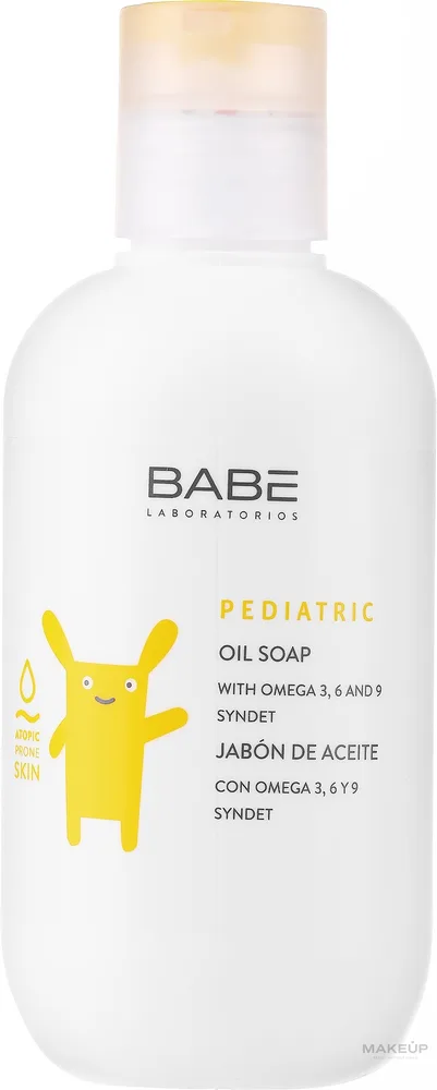Детское масляное мыло Babe Laboratorios Pediatric Oil Soap для сухой и атопичной кожи без воды и щёлочи, 200 мл