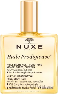 Сухое масло Nuxe Huile Prodigieuse для лица тела и волос 7 масел, 100 мл