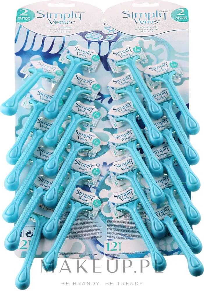 Gillette Venus 2 Satin Care станки для бритья одноразовые женские с двойным лезвием и увлажняющей полоской, набор, 24 шт