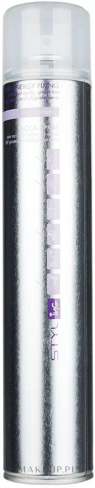 ING Professional Styl Pure Energy Fixing лак для волос спрей сильной фиксации с пантенолом и зелёным чаем 500 мл