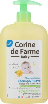 Мягкий детский шампунь с календулой Corine De Farme Gentle Shampoo с первых дней жизни 750 мл