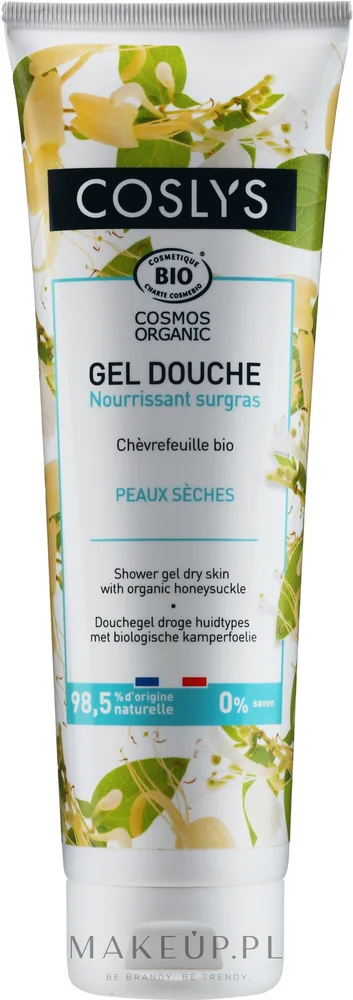 Гель для душа для сухой кожи с органической жимолостью Coslys Body Care Shower Gel, 1000 мл