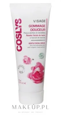Пилинг для лица Coslys Facial Care Facial Gentle Scrub With Organic Rose Floral Water с экстрактом розы, для сухой и чувствительной кожи, 75 мл