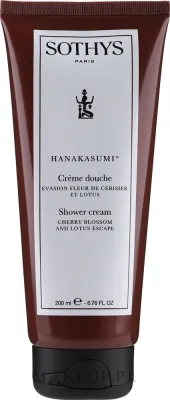 Sothys крем-гель для душа Cherry Blossom and Lotus Escape вишнёвый цвет и лотос 200 мл, гель для душа кремовый, цветочный аромат
