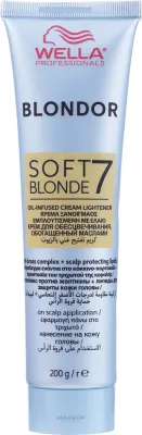 Крем-осветлитель для волос Wella Professionals Blondor Soft Blonde Cream, на основе масел, 200 г
