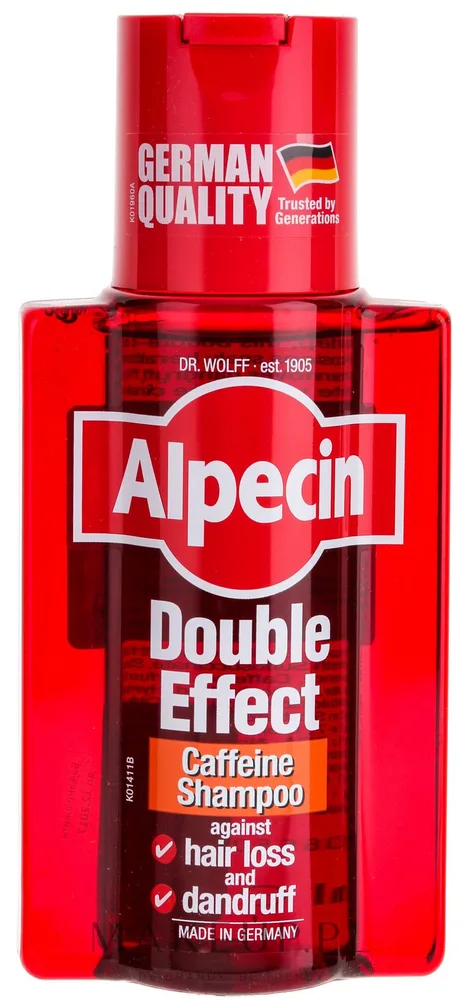 Кофеиновый шампунь Alpecin Double Effect Caffeine Shampoo против перхоти и выпадения волос 200 мл