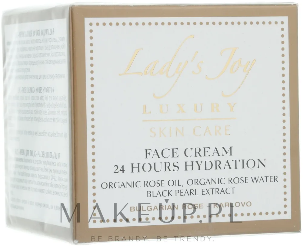 Bulgarian Rose Lady's Joy Luxury крем для лица увлажняющий 24 Hours Hydration, с розовым маслом, церамидами и жемчугом, 50 мл