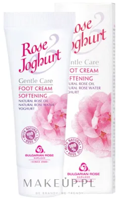 Крем для ног Bulgarian Rose Rose + Joghurt Foot Cream смягчающий, с розовым маслом, 75 мл