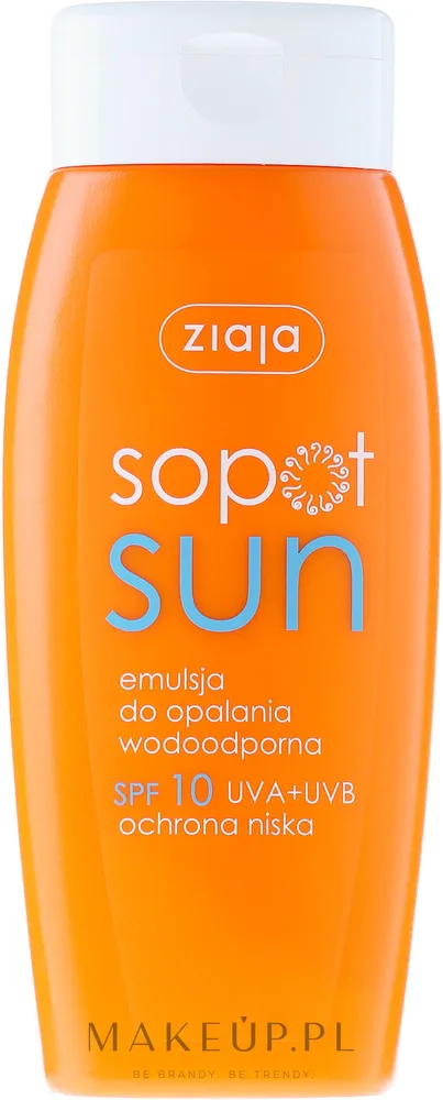 Ziaja Sopot Sun эмульсия для загара SPF 10 солнцезащитное молочко для тела водостойкое 150 мл
