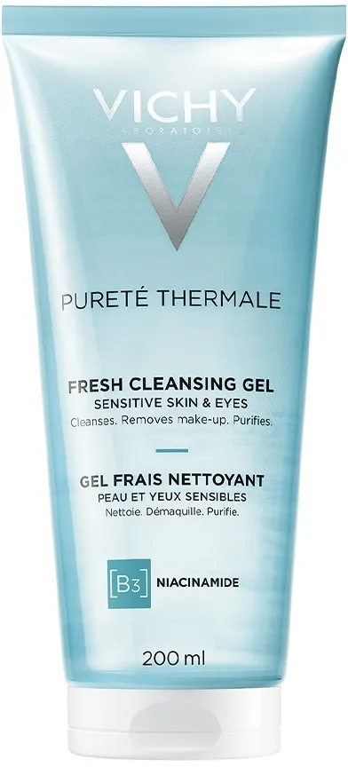 Vichy Purete Thermale Fresh Cleansing Gel гель для умывания лица освежающий, очищение для чувствительной кожи, ежедневный уход, 200 мл / 400 мл