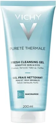 Vichy Purete Thermale Fresh Cleansing Gel гель для умывания лица освежающий, очищение для чувствительной кожи, ежедневный уход, 200 мл