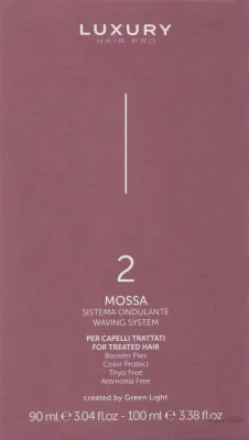 Набор для химической завивки Green Light Mossa N2 для окрашенных волос с бамбуком и эластином 90+100 мл