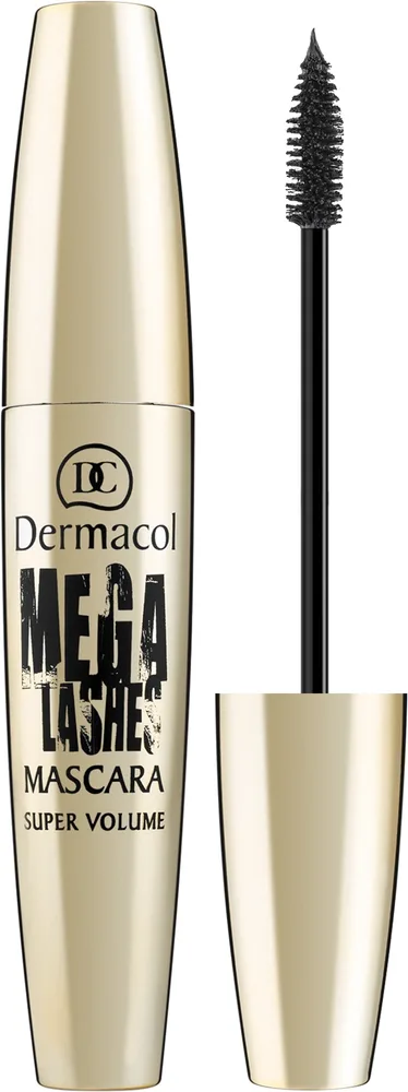 Dermacol Mega Lashes тушь для ресниц черная объемная, разделение и подкручивание, панорамный эффект, 13 мл, оттенок 01 - Black