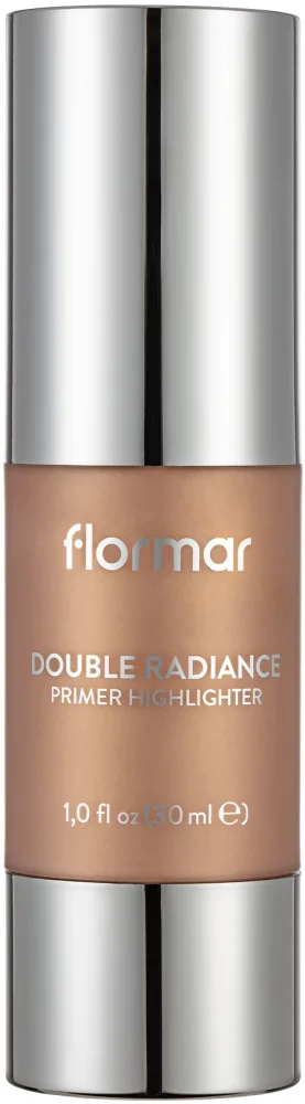 Праймер-хайлайтер для лица Flormar Double Radiance Primer Highlighter SPF 10, база и хайлайтер, с помпой, 30 мл, оттенок Champagne