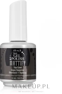 Матовое верхнее покрытие для ногтей IBD Spa Just Gel Mattify Top Coat бесцветное, 14 мл