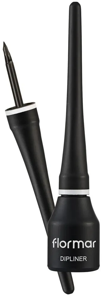 Подводка для глаз Flormar True Color Dipliner, с кисточкой, быстросохнущая, 3,5 мл, оттенок Black