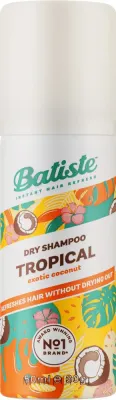 Сухой шампунь Batiste Dry Shampoo Coconut and Exotic Tropical с ароматом кокоса, дыни, банана и персика, 350 мл
