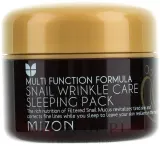 Mizon Multi Function Formula Snail Wrinkle Care маска для лица ночная несмываемая муцин улитки гиалуроновая кислота от морщин 80 мл — фото 1