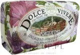Натуральное туалетное мыло Nesti Dante Dolce Vivere Portofino с льном, розовой водой и морской лилией, 250 г — фото 1