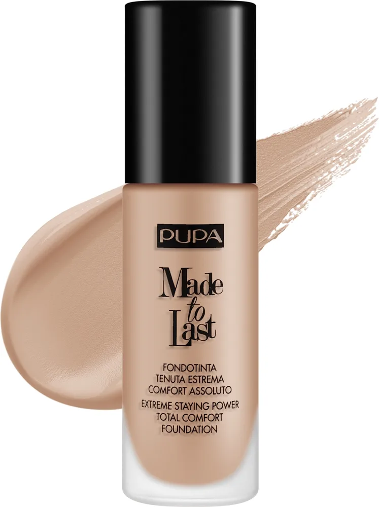Тональная основа Pupa Made To Last стойкая матирующая, 30 мл, оттенок 020 - Light Beige