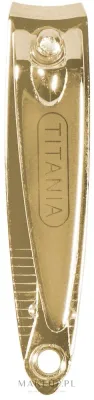 Кусачки для ногтей Titania маленькие, золотые, из углеродистой стали, 5,3 см, 1 шт