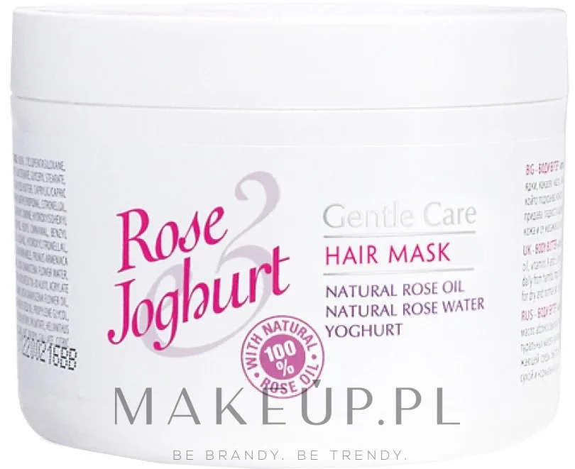 Маска для волос Bulgarian Rose Rose Joghurt Mask восстанавливающая, роза и йогурт, 250 мл