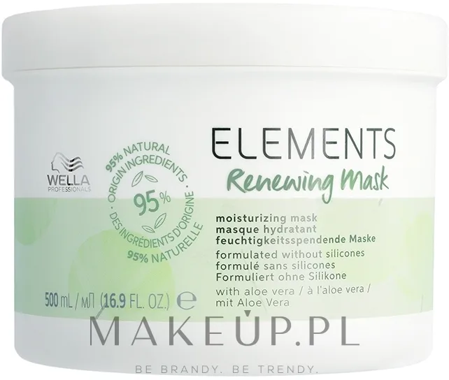 Маска для волос Wella Professionals Elements Renewing регенерирующая, для всех типов, с витамином E и соком алоэ, увлажнение, 150 мл