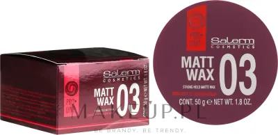 Salerm Pro Line Matt Wax воск для укладки волос матовый сильной фиксации для коротких волос 50 мл