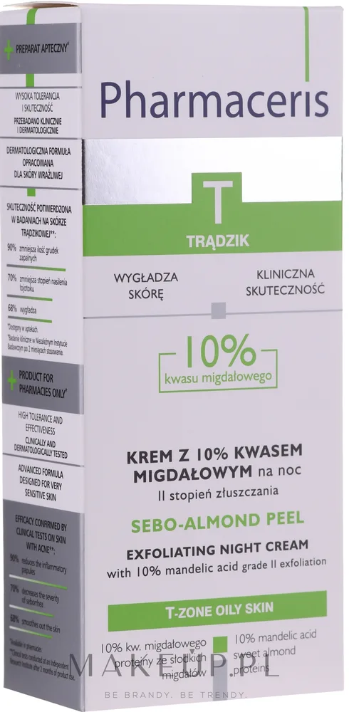 Ночной крем-пилинг с 10% миндальной кислотой Pharmaceris T Sebo-Almond-Peel