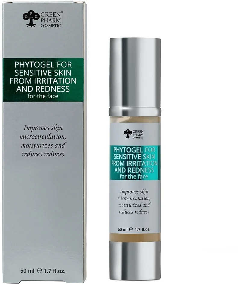 Фитогель для лица Green Pharm Cosmetic Anticouperose для чувствительной кожи с шиповником и гиалуронатом 50 мл