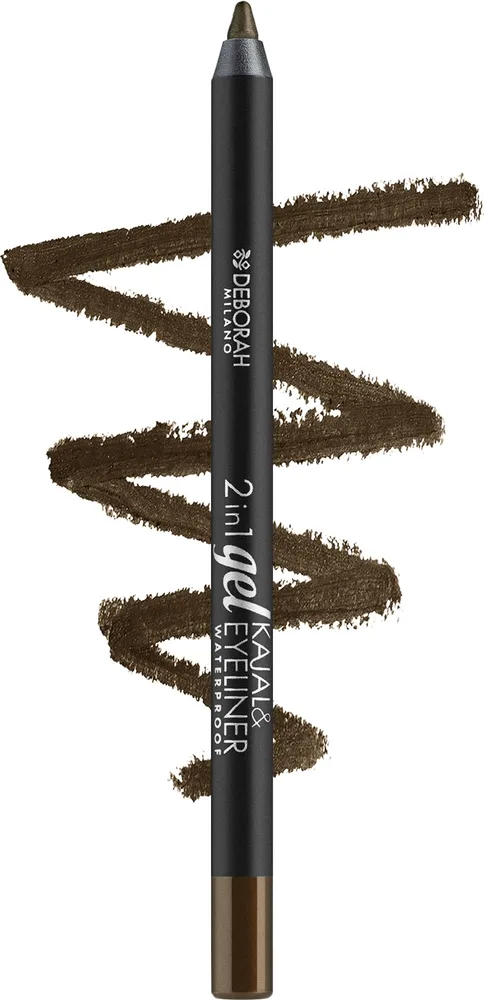 Карандаш для глаз Deborah 2 in 1 Gel Kajal & Eyeliner, оттенок 05 - Brown