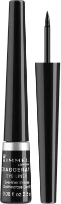 Жидкая подводка для глаз Rimmel Exaggerate Liquid Eyeliner интенсивно чёрная, 2,5 г
