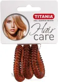 Titania Hair Care резинки для волос спиральные Anti Ziep коричневые диаметр 4 см 3 штуки — фото 1