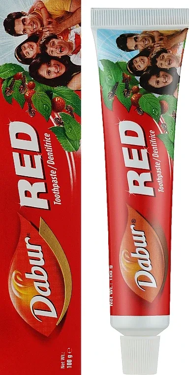 Dabur Red зубная паста аюрведическая, паста на травах для ежедневного ухода за полостью рта, 200 г