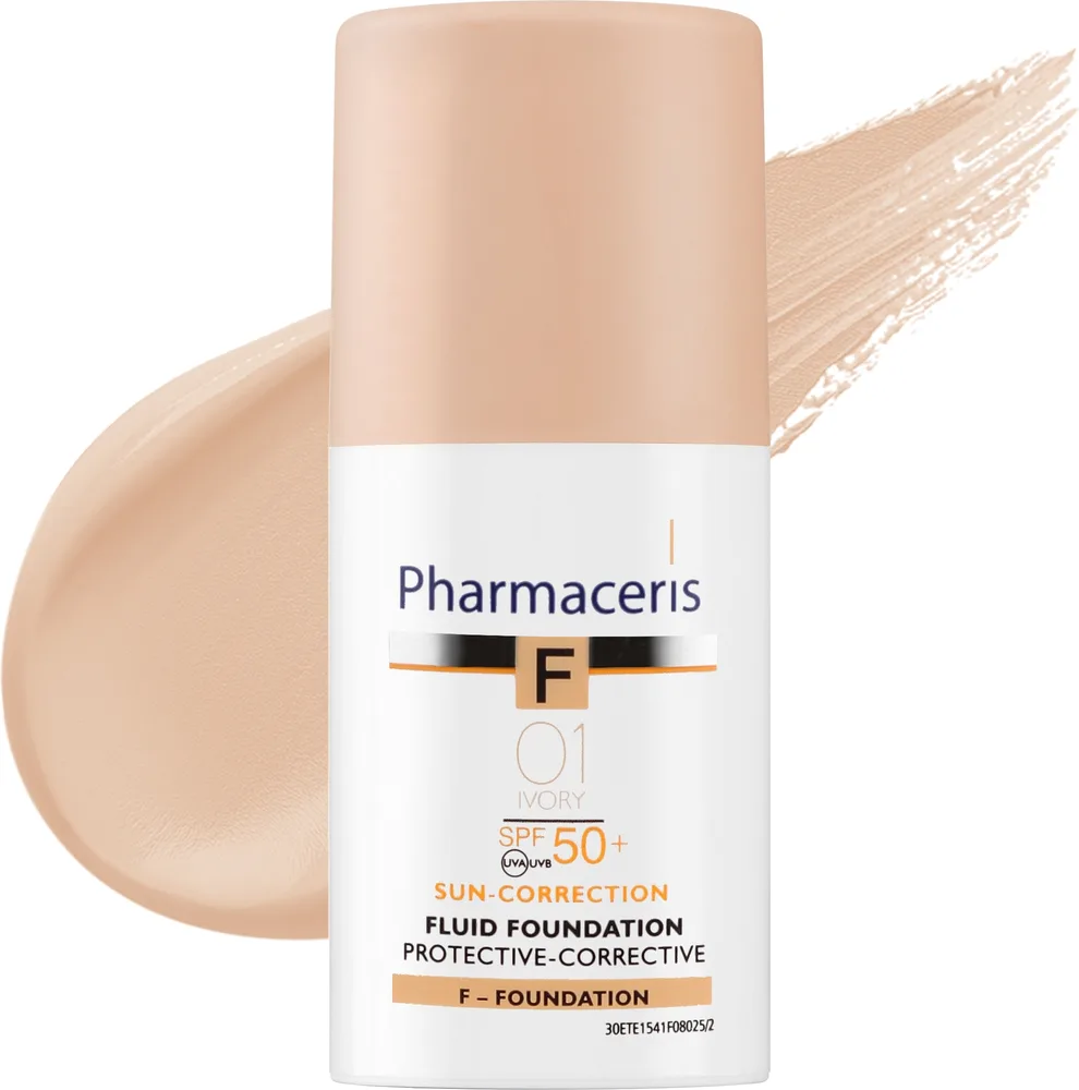 Тональный флюид Pharmaceris F защитно-корректирующий SPF 50+, 30 мл, оттенок 02 - Sand