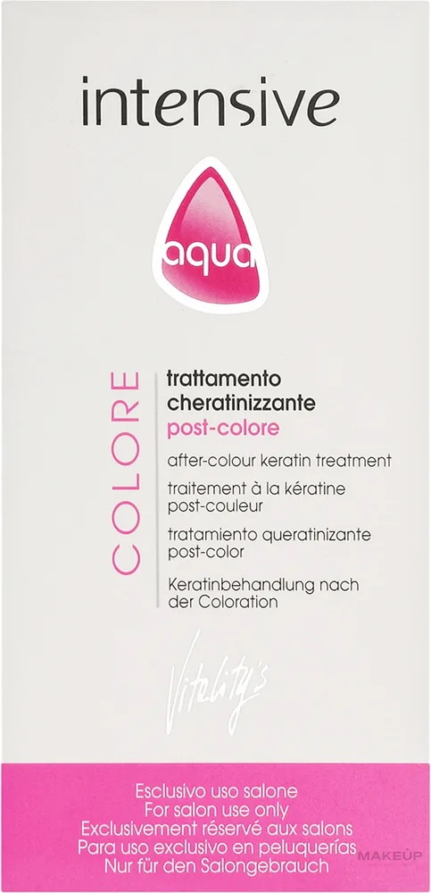 Vitality's Aqua After-colour Keratin Treatment стабилизатор цвета для волос с кератином, средство после окрашивания, фиксация цвета, уход за окрашенными волосами