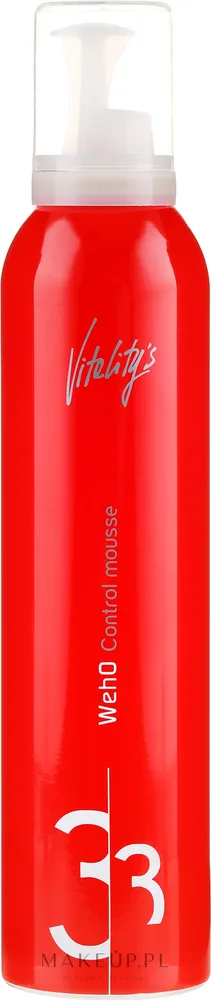 Vitality's We-Ho Control Mousse пенка мусс для укладки волос сильной фиксации натуральный эффект 250 мл