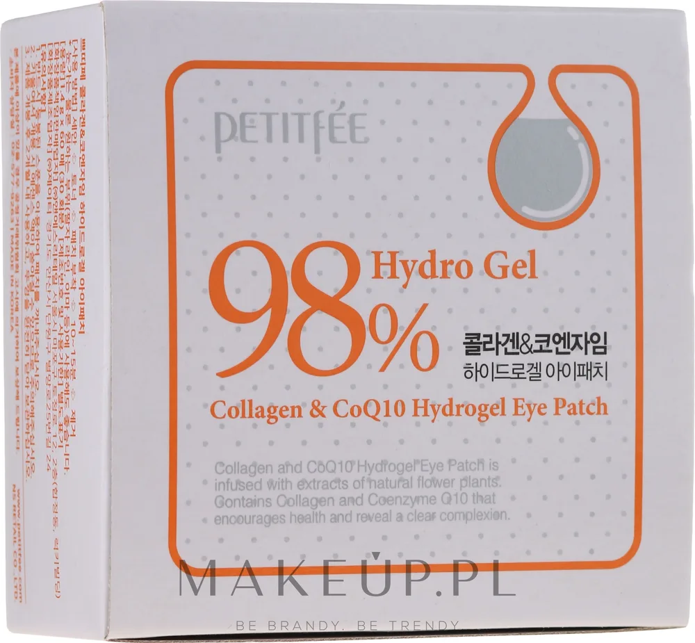 Petitfee & Koelf Petitfée & Koelf Collagen & Co Q10 Hydrogel Eye Patch - Petitfee and Koelf Collagen and Co Q10 патчи под глаза гидрогелевые с коллагеном и коэнзимом Q10, от отеков и следов усталости, 60 шт