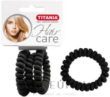 Titania Hair Care резинки для волос нейлоновые чёрные диаметр 4 см набор 3 шт — фото 1