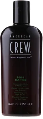 American Crew Tea Tree средство 3 в 1 шампунь кондиционер и гель для душа мужской с маслом чайного дерева, 1000 мл
