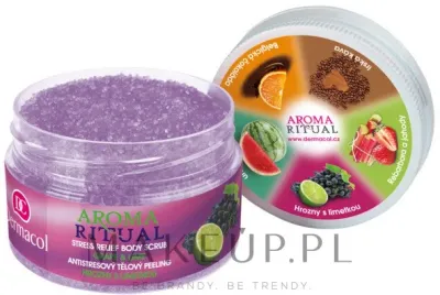 Скраб для тела Dermacol Aroma Ritual Body Scrub Grape Lime сахарный, с маслом виноградных косточек, 200 г